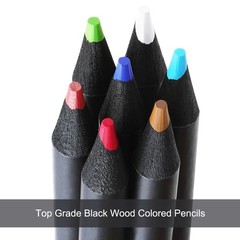 Premium Black Edition Colored Pencils for Adults Coloring – 72 Coloring Penci…