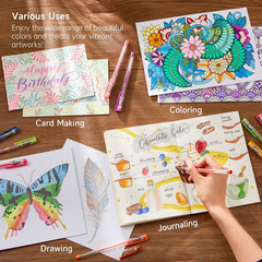 360 Pack Gel Pens Set, 180 Colors Gel Pen Set plus 180 Color Refills Perfect for