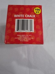 White Chalk 100PCS School Home Office Chalks Stick Bulk 1 Count Pack of 100