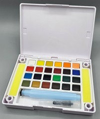 Sakura Koi Watercolors Pocket Field Sketch Box 24 Colors w/ Brush New