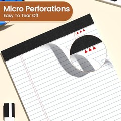 Legal Pads 8.5 X11, Narrow Ruled Notepads, 50 Sheet/Pad Legal White 2 Pack