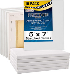 5X7 Inch Stretched Canvas for Painting Super Value 10-Pack – Triple Primed Profe