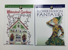 Dover Pub-Creative Haven   Flower Fashion Fantasies AND Whimsical Gardens  NEW