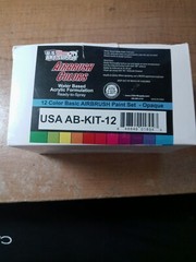 U.S. Art Supply USA AB-KIT-12 Airbrush Paint Set with Cleaner & Thinner – 12.