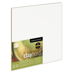 Ampersand Art Supply Claybord | 12″ x | 1/8″ x 12″, Flat Profile