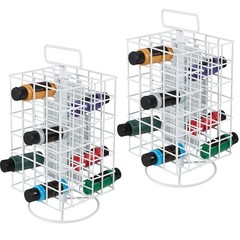 2 Pcs 360° Acrylic Spinning Paint Organizer Rotating 6 Tier Paint Storage Tow…