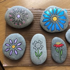 24 Pcs Rocks for Painting 34 Inch Flat DIY Smooth Stones Arts and Craft