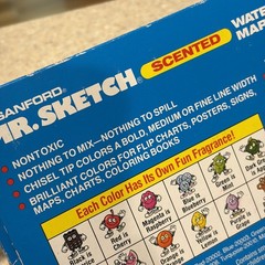 Vintage 1995 Set of 12 Sanford Mr. Sketch Scented Watercolor Markers #20672