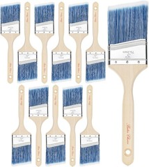 Professional Angle Paint Brushes 12 Pack – Wood Handle