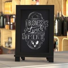 9.5″ x 14″ Freestanding Tabletop or Wall Mount Magnetic Chalkboard-Black