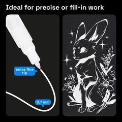 ARTISTRO 5 White Paint Pen for Rock, Glass, Ceramic, Wood, Tire, Fabric, Meta…