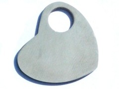 Stainless Steel Smooth Polished Engravable Heart Pendant
