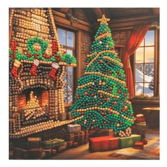CraftBuddyUS CCK-32XM155: Winter Warmth Crystal Art Card Kit 18x18cm