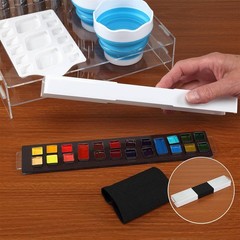 Mezzo Artist Studio Rack – Paint Brush Holder w/Palette, Drip Pan and Magneti…