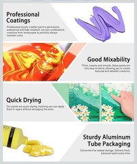 Colorful Acrylic Leather Paint 2.5oz Green – Shoe Painting Bag Decor, Jacket