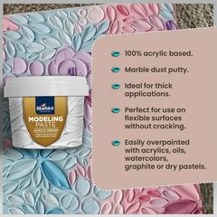 Bluebird Thick Modeling Paste White 5.3 Oz / 150gm – High Density, Acrylic Mediu