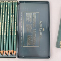 Faber-Castell Castell 9000 Pencil Lot Art & Graphic Design Set Tin Germany TK