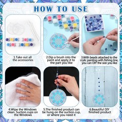 WinnerWhy 30 Sets Winter Snowflake Suncatcher Window Art Kits DIY Craft Kids