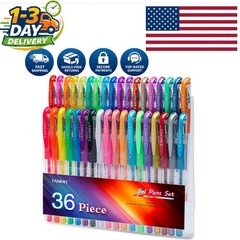Comfort Grip 36 Color Gel Pen Set: Ideal for Doodling, Scrapbooking & More