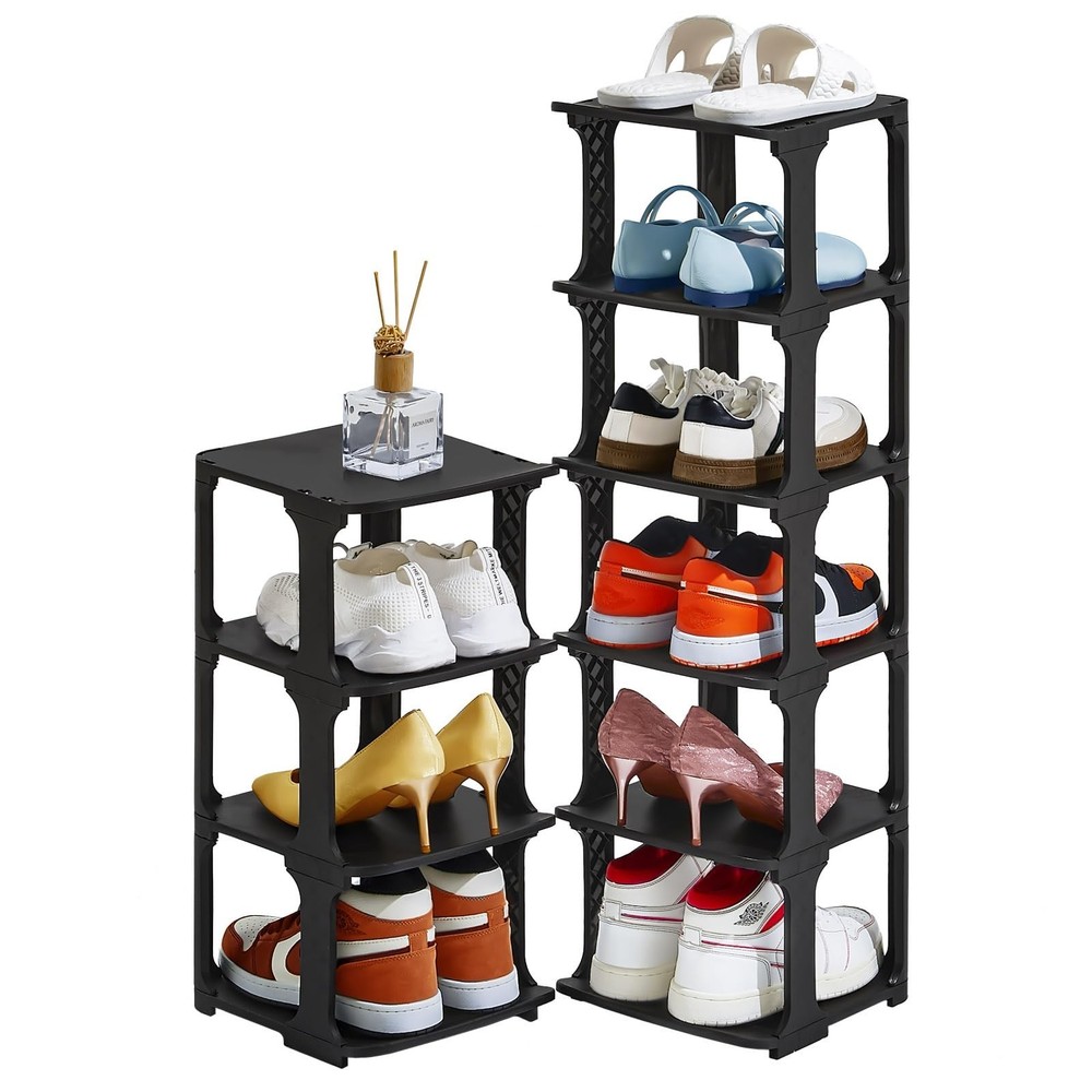5 Tiers Vertical Shoe Rack, Narrow Free Standing Shoe Storage Organizer for E…