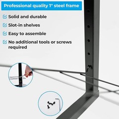 Joymaney Art Drying Rack | Mobile Metal Art Storage Rack with Removable Shelv…