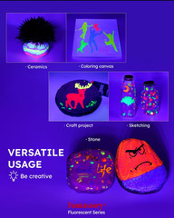 Fluorescent Glow in the Dark Paint,60Ml /2Fl Oz,Neon Colors Glow Acrylic Paints;