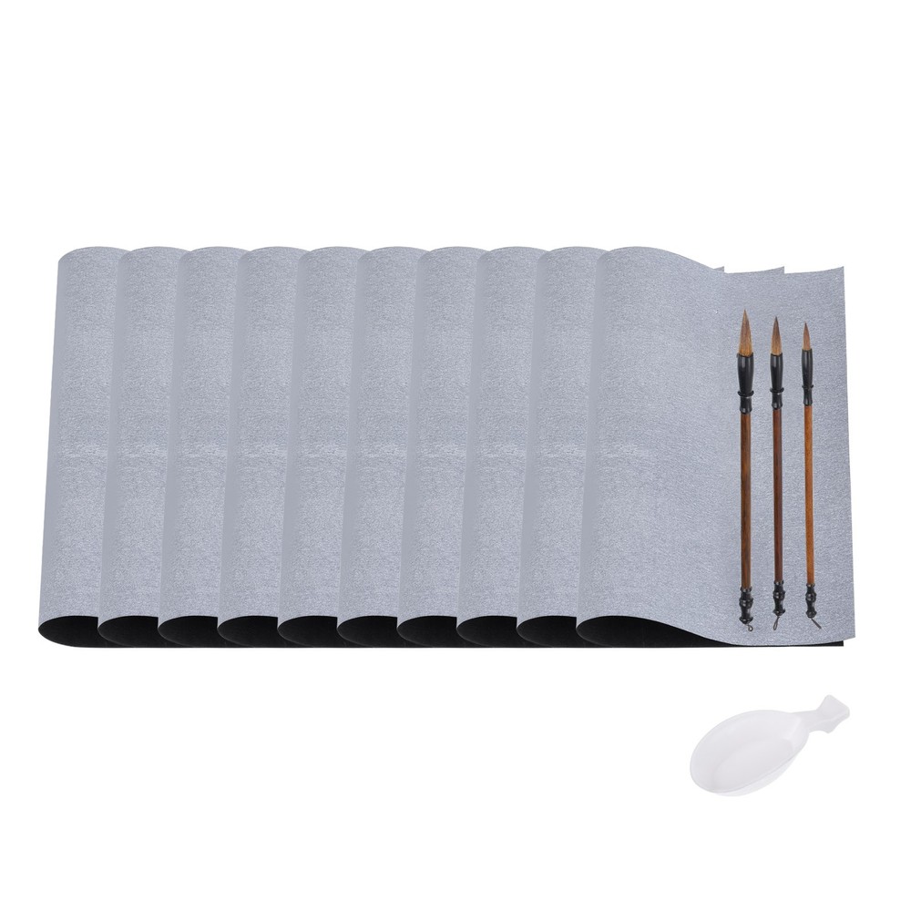 14pcs Chinese Calligraphy Set 17×13 Inch Water Writing Cloth Brush