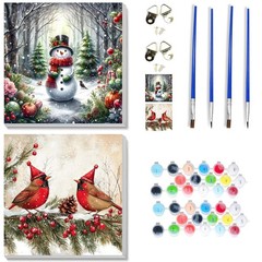 VIGEGU 2 Pack Christmas Paint by Numbers 10X10 Inches, 08 paint number-3