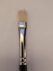 Winton Hog Bristle Brush Filbert Size #6 Long Handle Winsor And Newton England