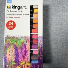 Kingart Studio: 24 Unique Oil Pastel Colors 2.7″ x0.4″ Soft & Smooth Sticks