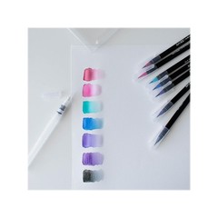 Art 101 Creative Tools Brush Pens, Assorted, 8 Pens/Pack, 3 Packs/Carton (73024)