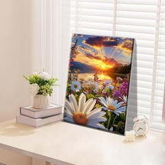 Paint by Numbers Kit for Adults with Frame Landscape Paint by Number with Easel