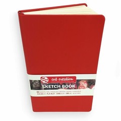 Hardback Sketchbook Art Creation Sketch Book 80 Sheets 140gsm -13 x 21cm Red