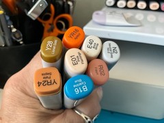 Lot of 51 Copic Sketch Etc Markers Some Used Some New.