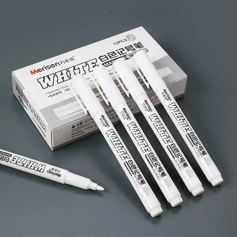 1-3 pcs White Waterproof Permanent Paint Marker Pens for Metal Wood Fabric**