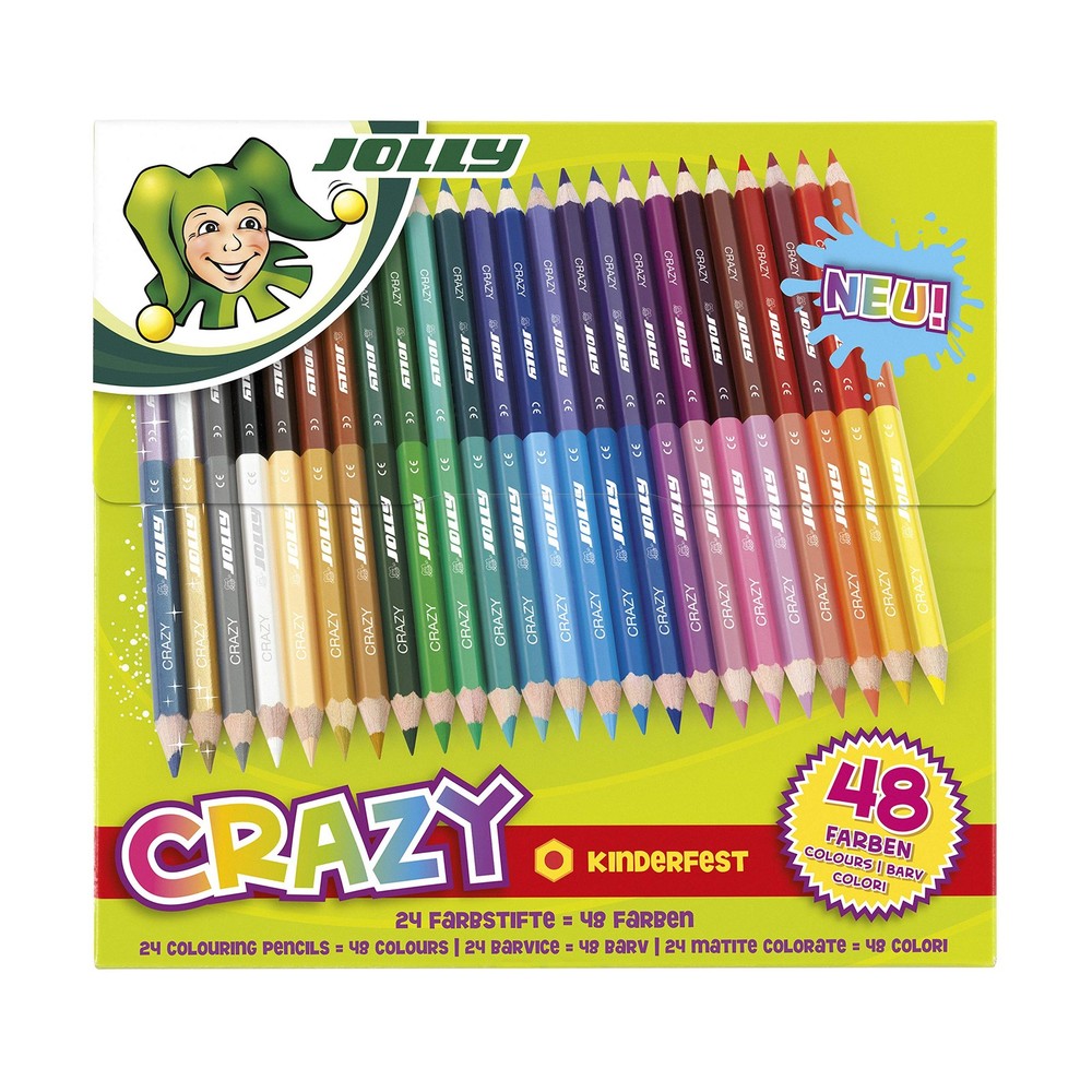 JOLLY Superstick Crazy Colouring Pencils 24 Pens with 48 Colours 24 Stifte