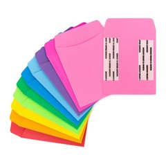 Hygloss Self-Adhesive Library Folder Pocket, 5″ x 3.5″, 10 Assorted Colors