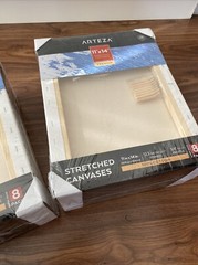 Arteza 11×14 Inch Stretched Canvas Premium X 8 Pack Primed 1.9 Profile 64 Wedges