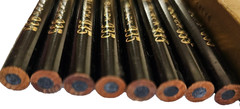 NOS 1940s Set of 8 PRISMACOLOR THICK LEAD ART PENCILS 935 BLACK With Box EAGLE