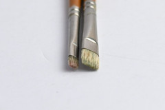 Winsor & Newton Gold 2 4 Short Flat Fine Hog England Paintbrush Lot of 2