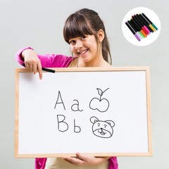 14 Pcs Wet Erase Water Chalk Dry Marker Black Board Glass Markers
