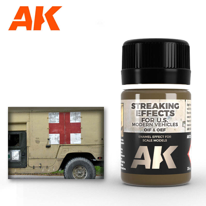 AK Interactive AK123 OIF & OEF US Vehicles Streaking Effects Enamel 35ml – US