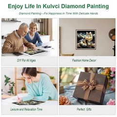 Diamond Art Kits for Adults, Cat Diamond Painting Kits for Beginners, DIY 5D Dia