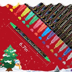 36 Colors Dual Tip Acrylic Paint Markers, Fabric Decorating Kits Premium Wate…