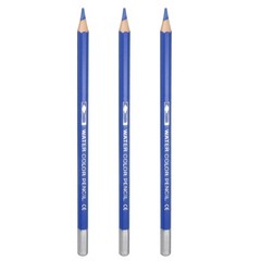 3Pcs Watercolor Pencils for Coloring Drawing Painting,Dark Blue