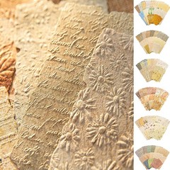 168Pcs Textured Scrapbook Paper Kit – Embossed Rice Decoupage Multicolor