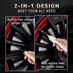 Matte Black Rim Touch Up Paint, Efficient Wheel Paint Pen for Metal, Also Mat…