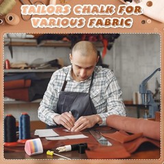 38 Pcs Chalk Pencil Set – Refillable Cartridges, Triangle Tailor Chalk & Fabric