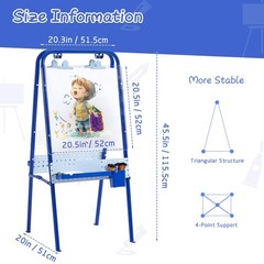 2-in-1 Outdoor Easel for Ages 3+, Foldable Waterproof & Sunproof Easel, Doubl…