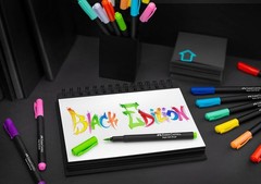 Faber-Castell Brush Pen Set – Black Edition, Cardboard Box of 20 Arts & Crafts